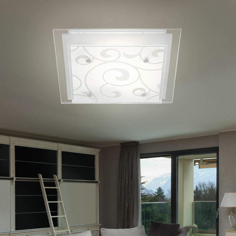 Lámpara de techo de cristal iluminación de la sala de estar/dormitorio Lámpara de diseño cromada en un conjunto que incluye bombillas LED
Lámpara de techo de cristal iluminación de la sala de estar/dormitorio Lámpara de diseño cromada en un conjunto que incluye bombillas LED