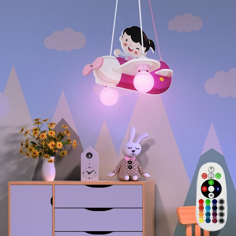 Lámpara de techo para niños, control remoto de avión, luz colgante, atenuador, rosa, en un juego que incluye bombillas LED RGB
Lámpara de techo para niños, control remoto de avión, luz colgante, atenuador, rosa, en un juego que incluye bombillas LED RGB