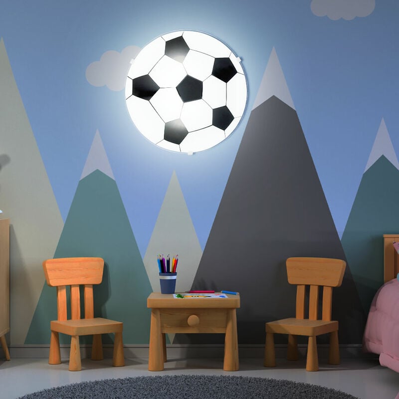 Lámpara de techo para niños, vidrio, fútbol, niños, sala de juegos, luz en un juego que incluye bombillas LED
Lámpara de techo para niños, vidrio, fútbol, niños, sala de juegos, luz en un juego que incluye bombillas LED