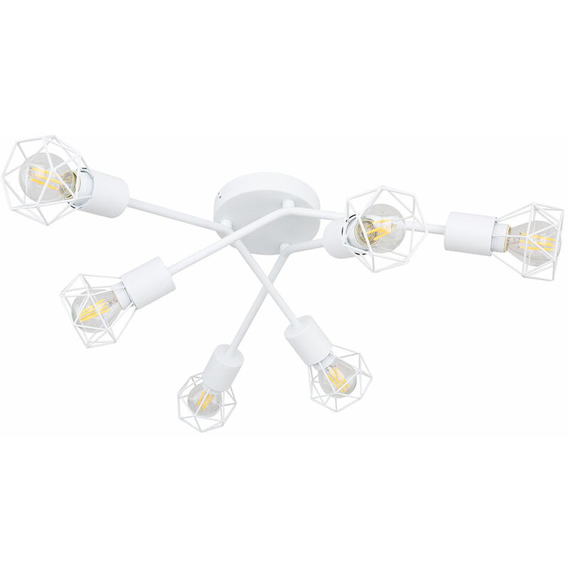 Lámpara de techo RETRO de filamento para sala de estar, lámpara de punto de jaula redonda blanca en un juego que incluye bombillas LED
Lámpara de techo RETRO de filamento para sala de estar, lámpara de punto de jaula redonda blanca en un juego que incluye bombillas LED