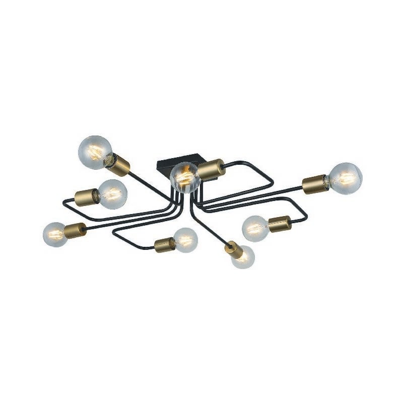 Lampara de Techo Soft - Luz de techo - de la pared - Negro, Oro en Metal, 72,5 x 83 x 16 cm, 8 x E27, 40W
Lampara de Techo Soft - Luz de techo - de la pared - Negro, Oro en Metal, 72,5 x 83 x 16 cm, 8 x E27, 40W