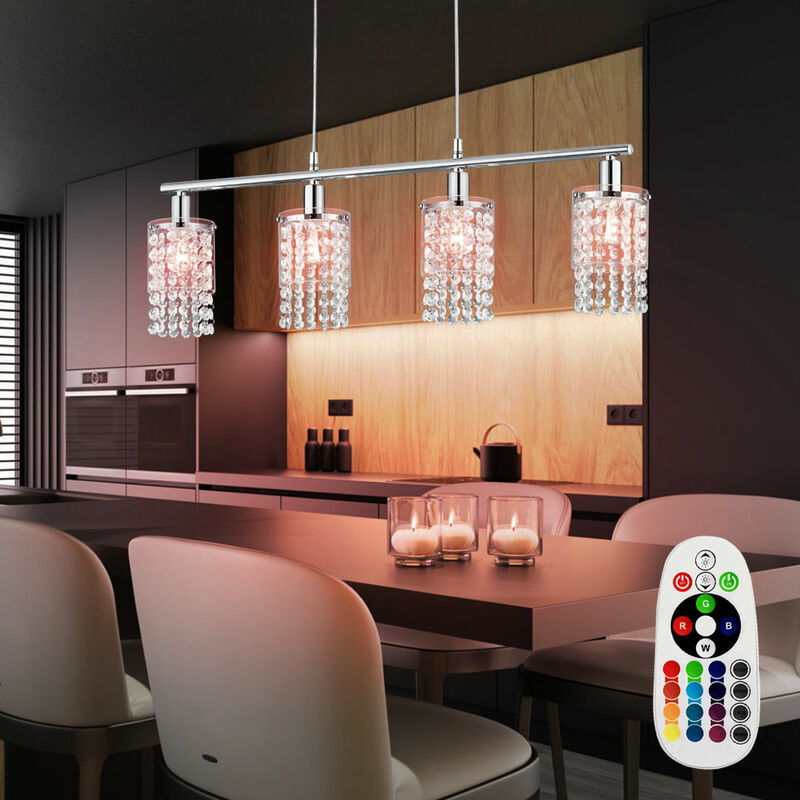 Lámpara de techo colgante de cromo CONTROL REMOTO Lámpara de cristal de cristal regulable en un juego que incluye lámparas LED RGB
Lámpara de techo colgante de cromo CONTROL REMOTO Lámpara de cristal de cristal regulable en un juego que incluye lámparas LED RGB