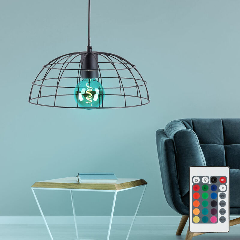 Lámpara de techo colgante DIMMABLE Lámpara colgante de jaula retro Control remoto en un juego que incluye lámparas LED RGB
Lámpara de techo colgante DIMMABLE Lámpara colgante de jaula retro Control remoto en un juego que incluye lámparas LED RGB