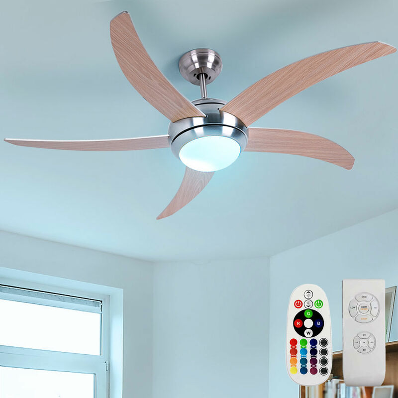 Ventilador de techo LED con cambiador de color RGB, mando a distancia, temporizador regulable, 3 niveles, 132 cm marrón
Ventilador de techo LED con cambiador de color RGB, mando a distancia, temporizador regulable, 3 niveles, 132 cm marrón