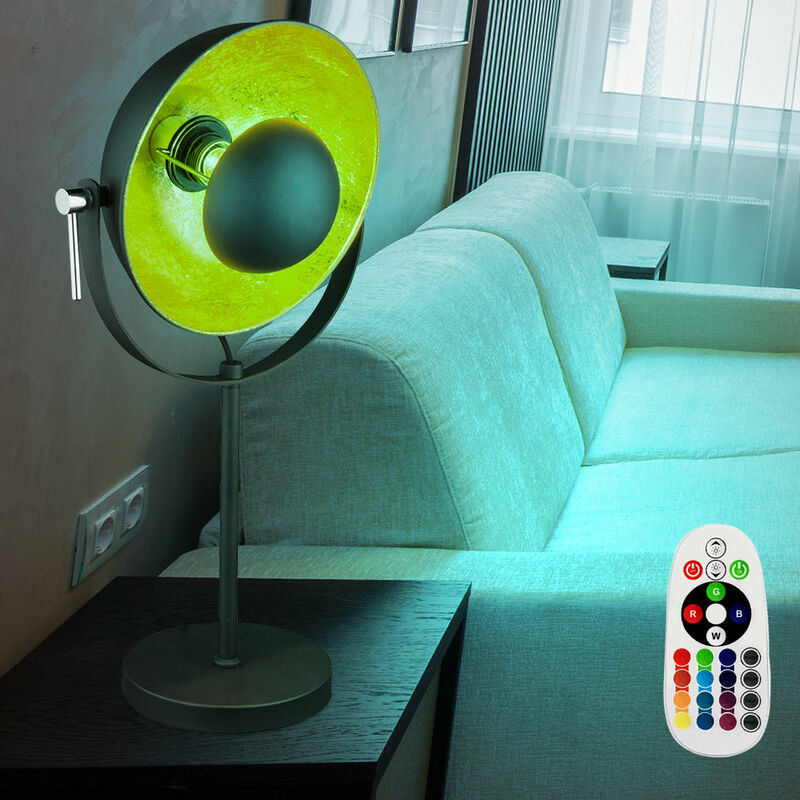 Lámpara de mesa de escritura lámpara de control remoto para sala de estar dorado regulable en un juego que incluye bombillas LED RGB
Lámpara de mesa de escritura lámpara de control remoto para sala de estar dorado regulable en un juego que incluye bombillas LED RGB