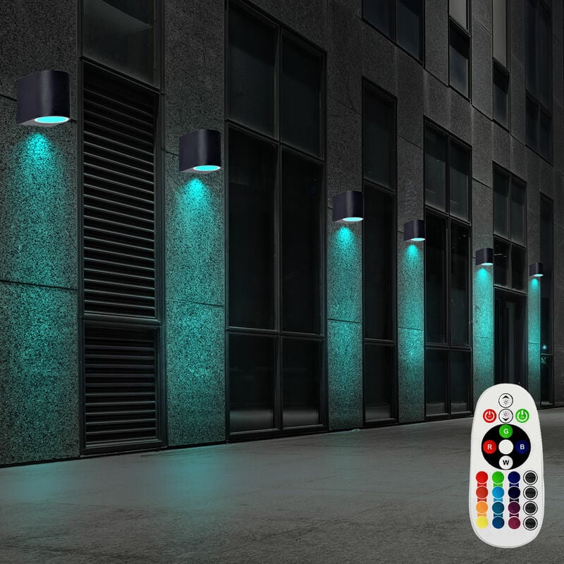 6 luces de pared empotradas, lámparas para exteriores, iluminación de control remoto en un juego que incluye bombillas LED RGB
6 luces de pared empotradas, lámparas para exteriores, iluminación de control remoto en un juego que incluye bombillas LED RGB