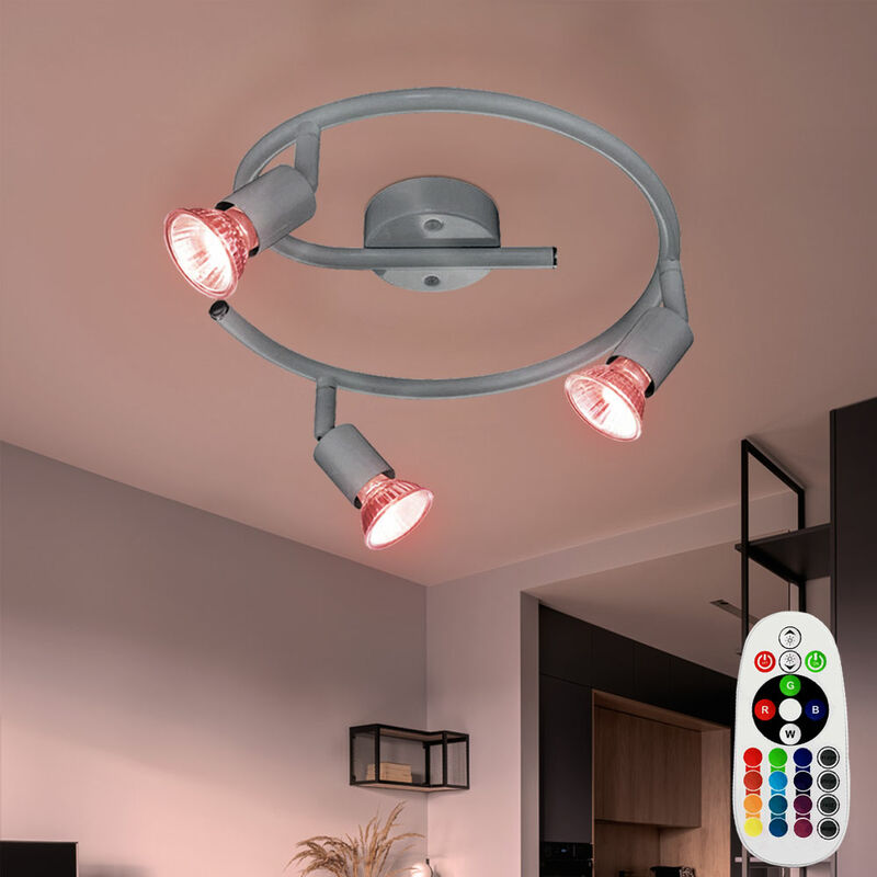 Lámpara de techo con control remoto móvil Lámpara de techo con control remoto regulable en un juego que incluye lámparas LED RGB
Lámpara de techo con control remoto móvil Lámpara de techo con control remoto regulable en un juego que incluye lámparas LED RGB