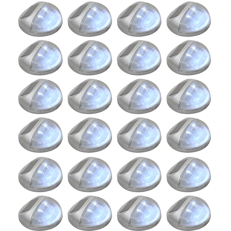 Lámparas solares LED de pared exterior redonda 24 uds plateadas - Plateado - Vidaxl
Lámparas solares LED de pared exterior redonda 24 uds plateadas - Plateado - Vidaxl