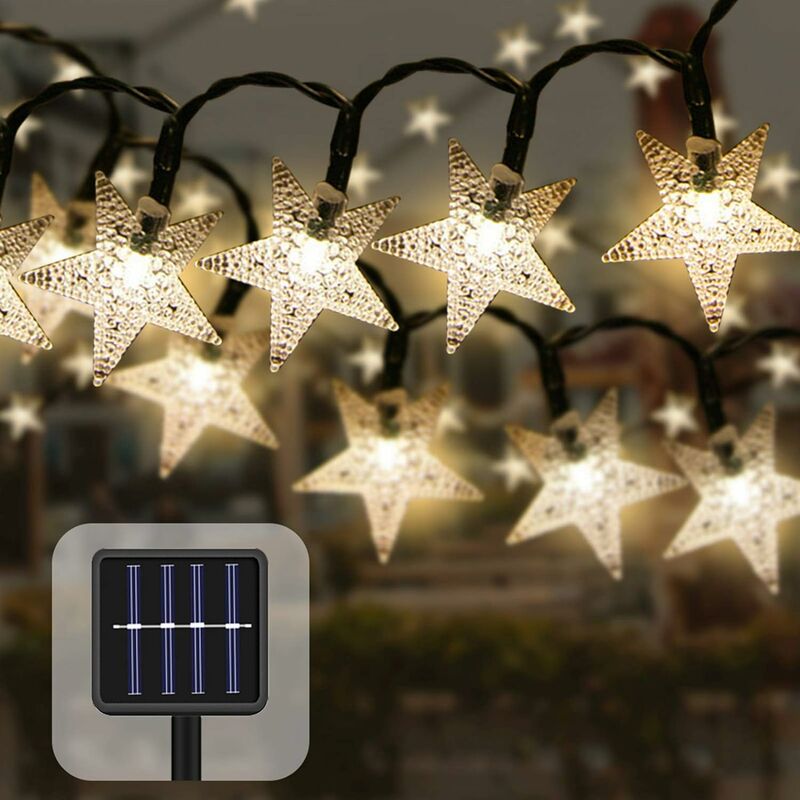 Cadena de luces solares para exteriores, 7M, 50 LED, impermeable, estrella, decorativa, lámpara solar navideña para fiestas, bodas, jardines,
Cadena de luces solares para exteriores, 7M, 50 LED, impermeable, estrella, decorativa, lámpara solar navideña para fiestas, bodas, jardines,