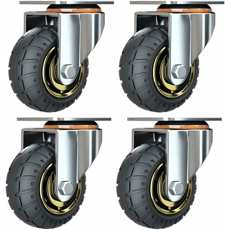 Kit de 4 ruedas universales de 3 pulgadas sin freno Ruedas de carro silenciosas Ruedas giratorias universales Ruedas de 75mm Placas industriales
Kit de 4 ruedas universales de 3 pulgadas sin freno Ruedas de carro silenciosas Ruedas giratorias universales Ruedas de 75mm Placas industriales
