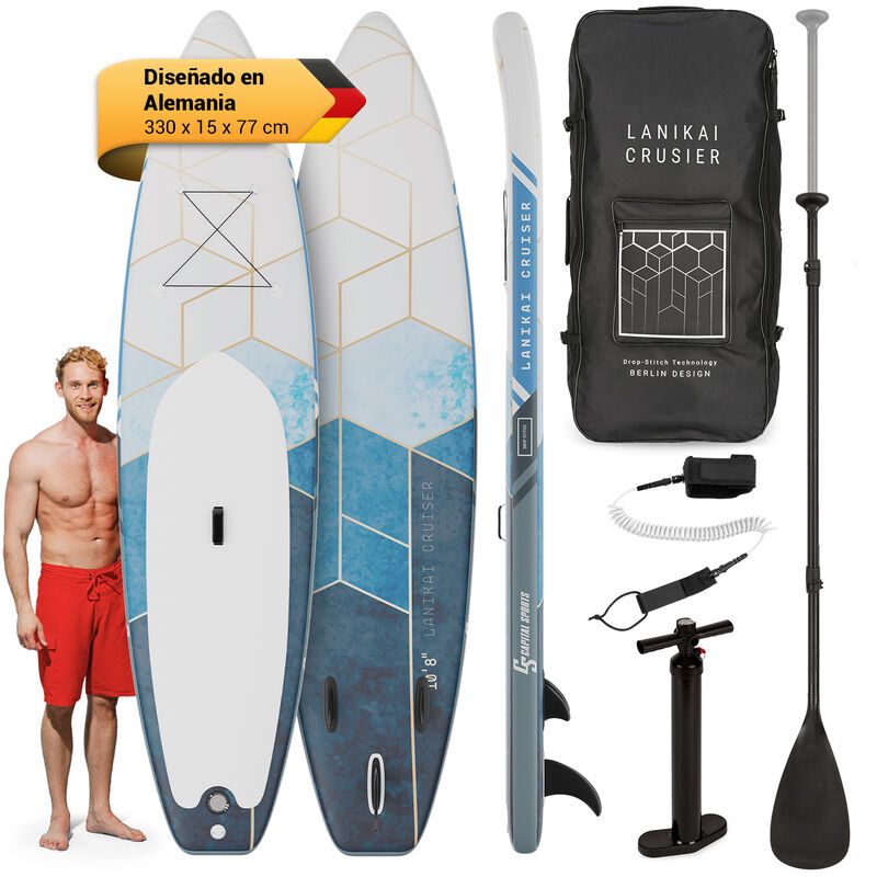 Capital Sports - Lanikai Cruiser 10.8 Tabla de SUP inflable Juego de tabla SUP 330x77x15
Capital Sports - Lanikai Cruiser 10.8 Tabla de SUP inflable Juego de tabla SUP 330x77x15