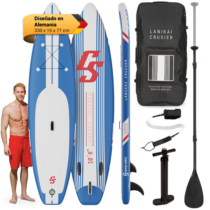 Capital Sports - Lanikai Cruiser 10.8 Tabla de SUP inflable Juego de tabla SUP 330x77x15
Capital Sports - Lanikai Cruiser 10.8 Tabla de SUP inflable Juego de tabla SUP 330x77x15
