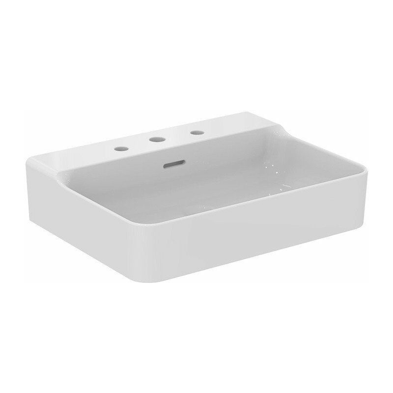 Lavabo CONCA 600x450x165mm blanco 3 orificios para grifería, con rebosadero IDEAL STANDARD
Lavabo CONCA 600x450x165mm blanco 3 orificios para grifería, con rebosadero IDEAL STANDARD