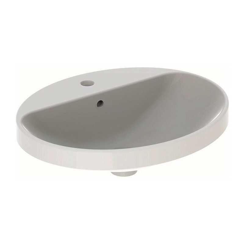 Lavabo empotrado Geberit VariForm, ovalado, con plataforma para grifería: 55x45cm, orificio para grifería en el centro, Blanco
Lavabo empotrado Geberit VariForm, ovalado, con plataforma para grifería: 55x45cm, orificio para grifería en el centro, Blanco