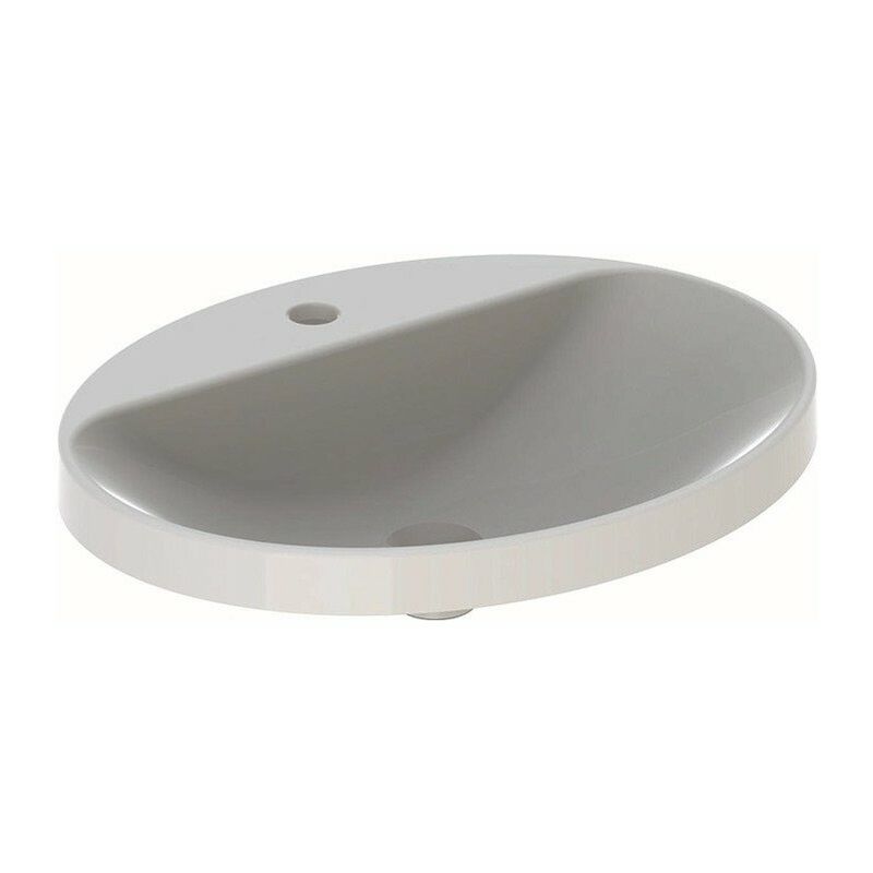 Lavabo empotrado VariForm, ovalado, con plataforma para grifería: 60x48cm, orificio para grifería en el centro, sin rebosadero, Blanco - Geberit
Lavabo empotrado VariForm, ovalado, con plataforma para grifería: 60x48cm, orificio para grifería en el centro, sin rebosadero, Blanco - Geberit