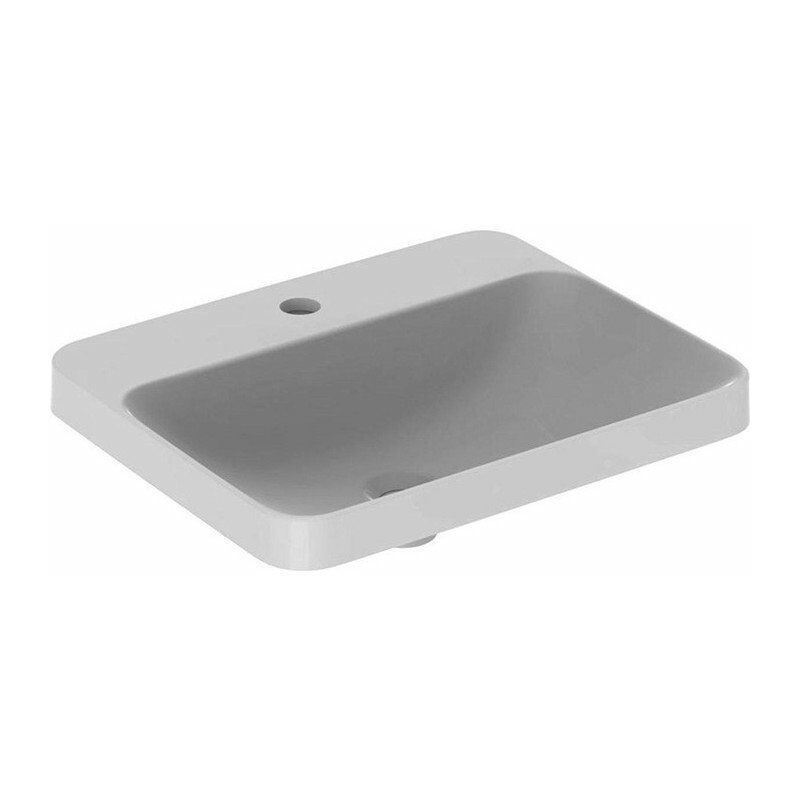 Lavabo empotrado VariForm, rectangular, con plataforma para grifería, 55x45cm, orificio para grifería en el centro, sin rebosadero, Blanco - Geberit
Lavabo empotrado VariForm, rectangular, con plataforma para grifería, 55x45cm, orificio para grifería en el centro, sin rebosadero, Blanco - Geberit