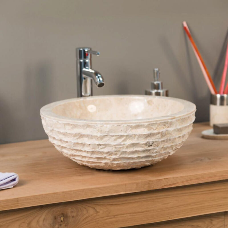 Wanda Collection - Lavabo sobre encimera de mármol cuarto de baño Vesubio crema 40 cm
Wanda Collection - Lavabo sobre encimera de mármol cuarto de baño Vesubio crema 40 cm