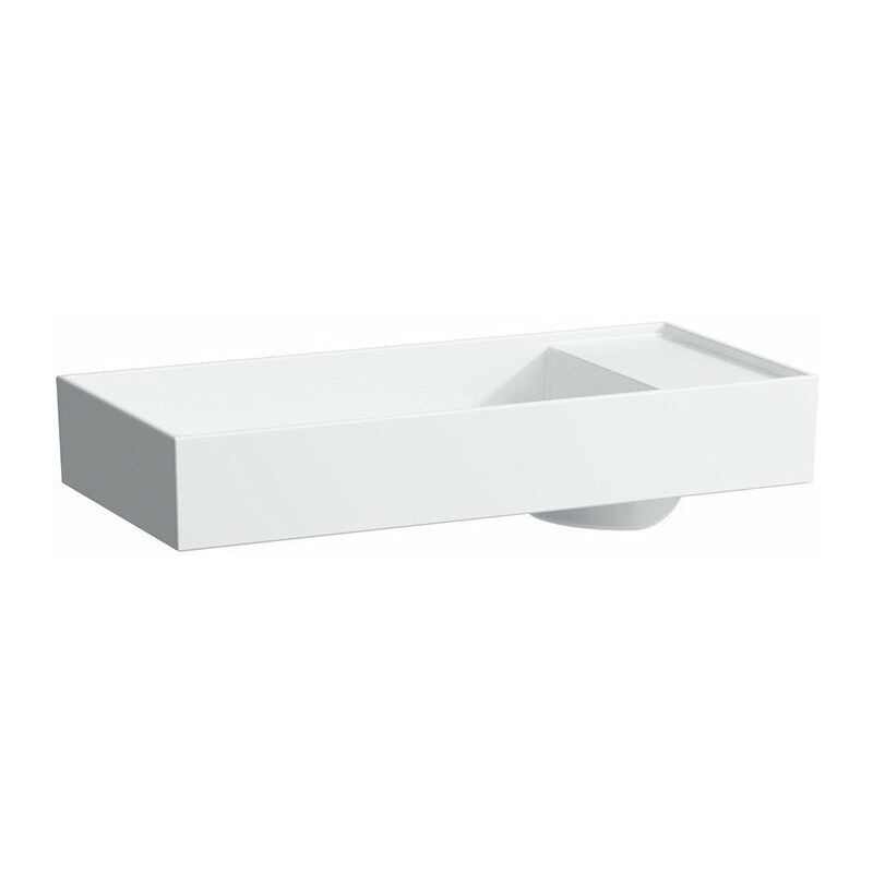 Lavabo KARTELL 750 x 350 mm, con banco de grifería sin rebosadero, sin orificio para grifería blanco LCC LAUFEN
Lavabo KARTELL 750 x 350 mm, con banco de grifería sin rebosadero, sin orificio para grifería blanco LCC LAUFEN