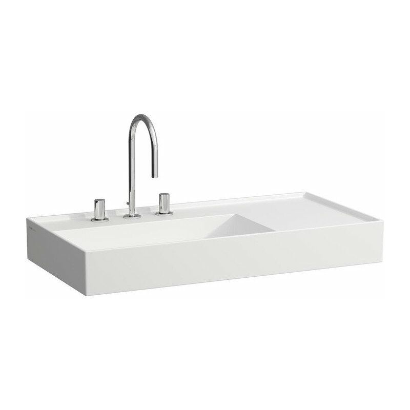 Lavabo KARTELL 900 x 460 mm, balda derecha sin rebosadero, 3 orificios para grifería blanco mate LAUFEN
Lavabo KARTELL 900 x 460 mm, balda derecha sin rebosadero, 3 orificios para grifería blanco mate LAUFEN