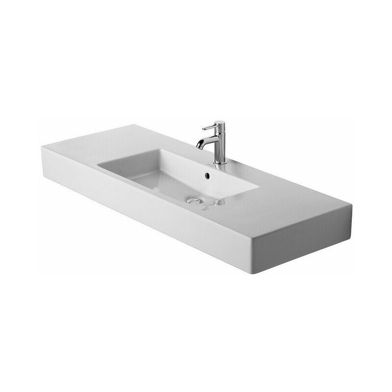 Lavabo mueble VERO sin rebosadero con plataforma para grifería 1250x490mm 1 orificio para grifería blanco - Duravit
Lavabo mueble VERO sin rebosadero con plataforma para grifería 1250x490mm 1 orificio para grifería blanco - Duravit
