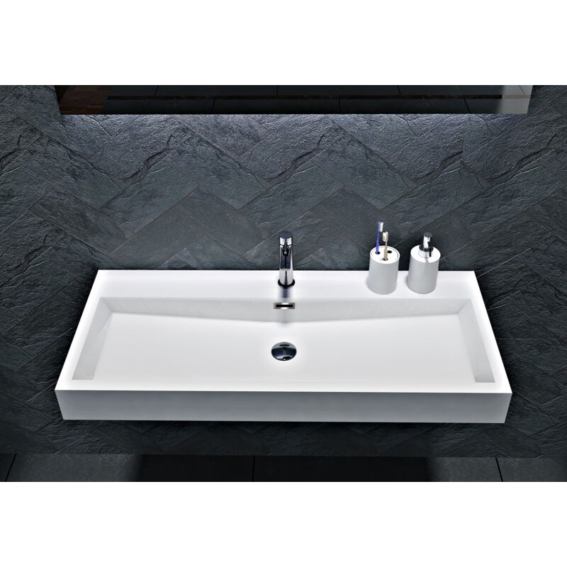 Lavabo para apoyar o suspender en mármol fundido BS6002 - blanco - 76,5 cm y 100 cm:76.5 cm - con orificio para grifo
Lavabo para apoyar o suspender en mármol fundido BS6002 - blanco - 76,5 cm y 100 cm:76.5 cm - con orificio para grifo