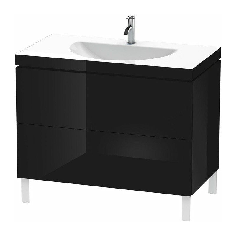 Lavabo mueble Duravit L-CUBE 1000x540mm sin rebosadero 1 orificio para grifería negro brillo intenso
Lavabo mueble Duravit L-CUBE 1000x540mm sin rebosadero 1 orificio para grifería negro brillo intenso