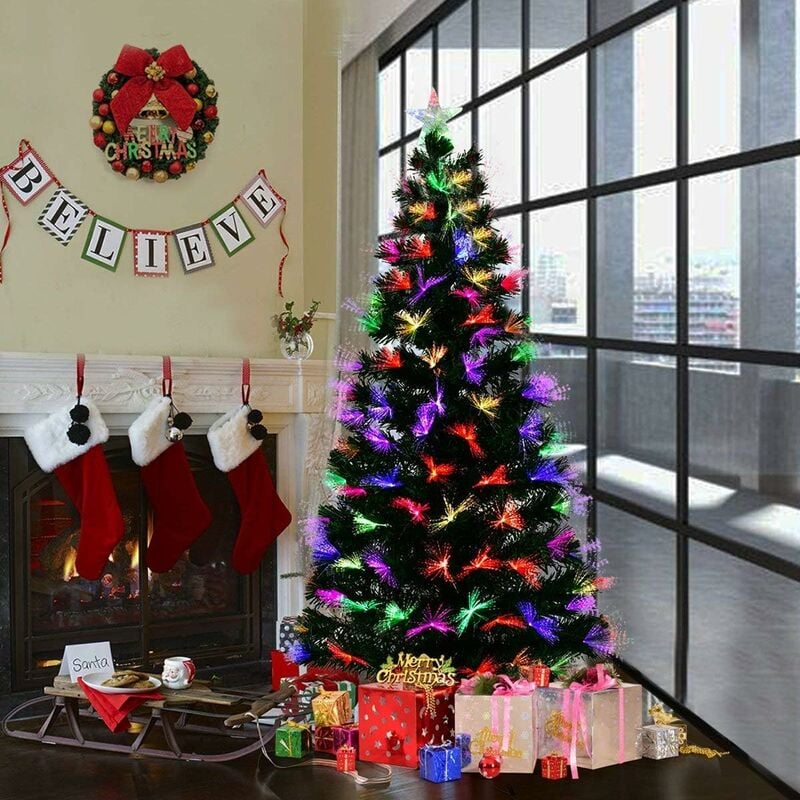 LED Árbol de Navidad Artificial 180cm Iluminado con Cambiador de Color de Fibra de Vidrio para Navidad Hogar Decoración
LED Árbol de Navidad Artificial 180cm Iluminado con Cambiador de Color de Fibra de Vidrio para Navidad Hogar Decoración