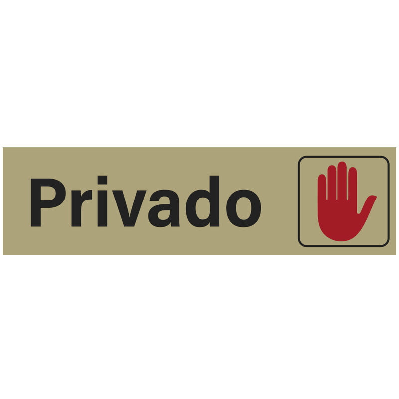 LETRERO PRIVADO ALUMINIO 165x43 MM