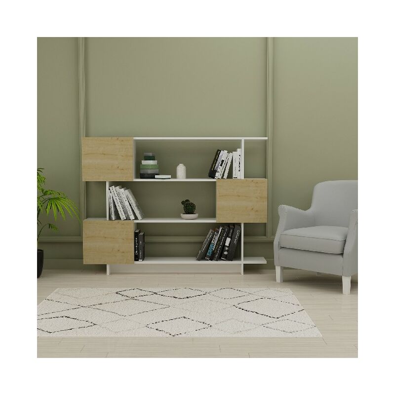 Libreria Box - con estanterias, puertas - pared, oficina, sala de estar - Blanco, Roble en Madeira, 150 x 23,8 x 113,2 cm
Libreria Box - con estanterias, puertas - pared, oficina, sala de estar - Blanco, Roble en Madeira, 150 x 23,8 x 113,2 cm