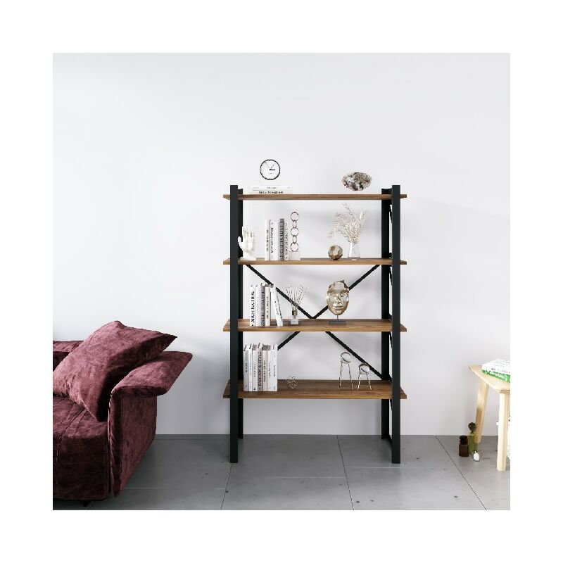 Libreria Line - Estante - de pared, oficina, sala de estar - Negro en Metal, Madera, 90 x 35 x 150 cm
Libreria Line - Estante - de pared, oficina, sala de estar - Negro en Metal, Madera, 90 x 35 x 150 cm