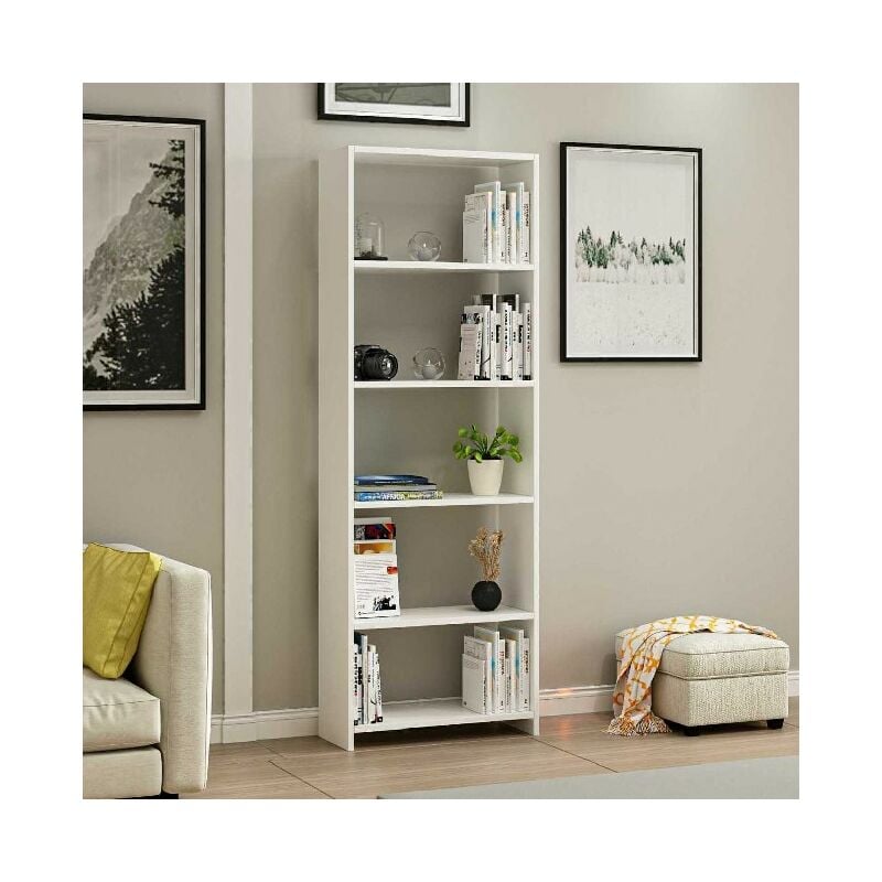 Libreria Minar - con estantes - para la pared, la oficina, la sala de estar - Blanco en Aglomerado de melamina, 56 x 20 x 169 cm, -
Libreria Minar - con estantes - para la pared, la oficina, la sala de estar - Blanco en Aglomerado de melamina, 56 x 20 x 169 cm, -