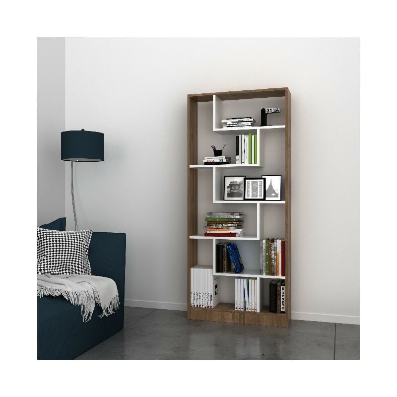 Libreria Riga Estanteria para Libros, Mueble - con Compartimientos - para Salon, Oficina - Nogal, Blanco en Madera, 80 x 22,2 x 180,8 cm
Libreria Riga Estanteria para Libros, Mueble - con Compartimientos - para Salon, Oficina - Nogal, Blanco en Madera, 80 x 22,2 x 180,8 cm