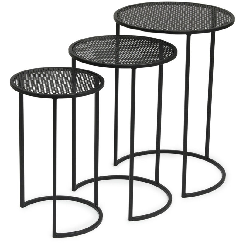 LIFA LIVING Mesita de Centro Juego de 3, Mesita Auxiliar Redonda, Diseño Minimalista, Estructura Media Luna, Distintos tamaños, Metal Negro
LIFA LIVING Mesita de Centro Juego de 3, Mesita Auxiliar Redonda, Diseño Minimalista, Estructura Media Luna, Distintos tamaños, Metal Negro