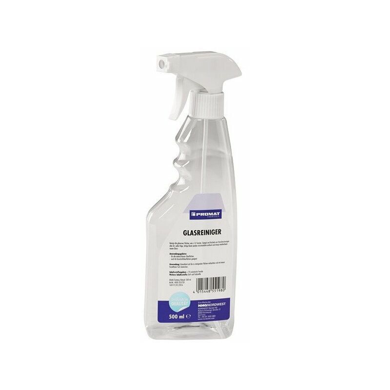 Limpiador de ventanas 500 ml Pulverizador de viales Productos químicos de promete (por 12)
Limpiador de ventanas 500 ml Pulverizador de viales Productos químicos de promete (por 12)