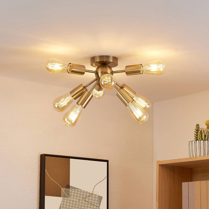 Lindby Rayos plafón, latón antiguo
Lindby Rayos plafón, latón antiguo