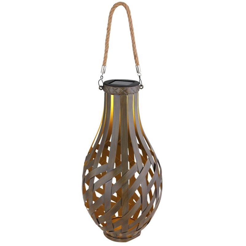 Linterna solar de jardín, lámparas solares de bambú, lámpara de mesa, luz de viento para colgar o colocar en su jardín, LED blanco cálido, Pr.28x56
Linterna solar de jardín, lámparas solares de bambú, lámpara de mesa, luz de viento para colgar o colocar en su jardín, LED blanco cálido, Pr.28x56