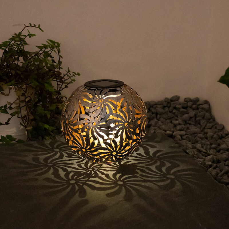 Linterna solar lámpara solar LED oriental de color plateado para jardín de mesa para exterior en gris, con efecto de luz, batería LED, Al 54 cm
Linterna solar lámpara solar LED oriental de color plateado para jardín de mesa para exterior en gris, con efecto de luz, batería LED, Al 54 cm