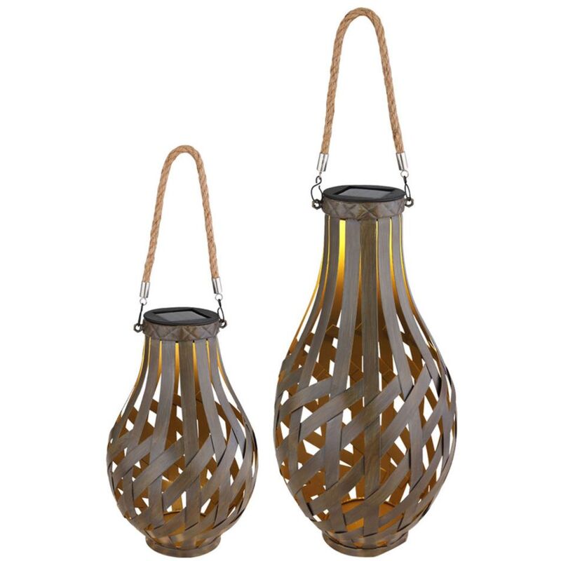 Linterna solar para jardín exterior iluminación solar balcón lámparas solares para colgar exterior, malla de bambú con efecto de luz, 1x LED blanco
Linterna solar para jardín exterior iluminación solar balcón lámparas solares para colgar exterior, malla de bambú con efecto de luz, 1x LED blanco