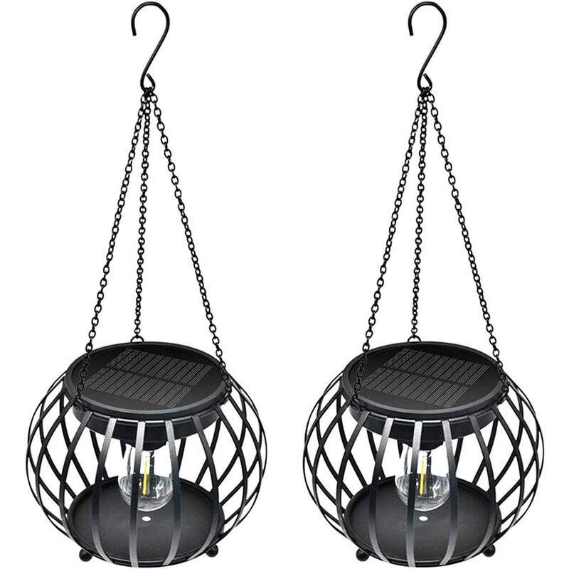 Thsinde - Linternas solares, paquete de 2 luces colgantes de jardín para decoración de jardín al aire libre, iluminación LED solar decorativa de
Thsinde - Linternas solares, paquete de 2 luces colgantes de jardín para decoración de jardín al aire libre, iluminación LED solar decorativa de