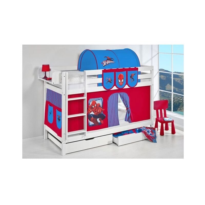 LITERA DE MADERA BARBA AZUL - Blanco - 90 x 200 - Con cama supletoria - Sin cajones - Spiderman - Blanco
LITERA DE MADERA BARBA AZUL - Blanco - 90 x 200 - Con cama supletoria - Sin cajones - Spiderman - Blanco