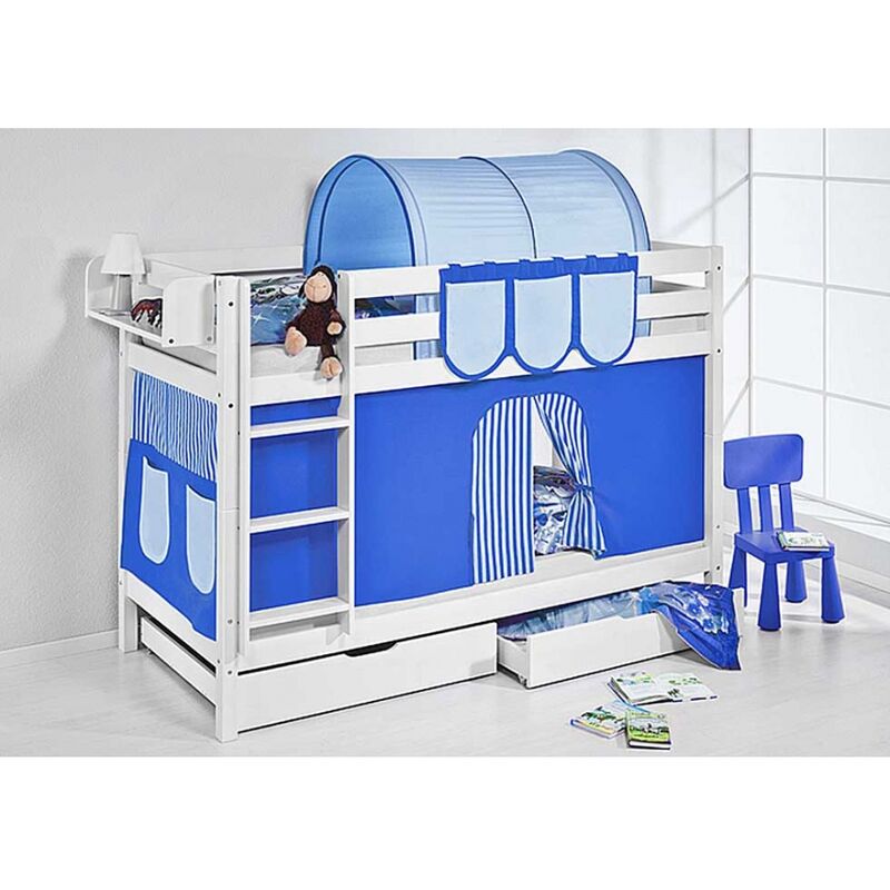 LITERA DE MADERA BLUEBELL - Blanco - 90 x 200 - Sin cama supletoria - Con cajones - Azul - Blanco
LITERA DE MADERA BLUEBELL - Blanco - 90 x 200 - Sin cama supletoria - Con cajones - Azul - Blanco