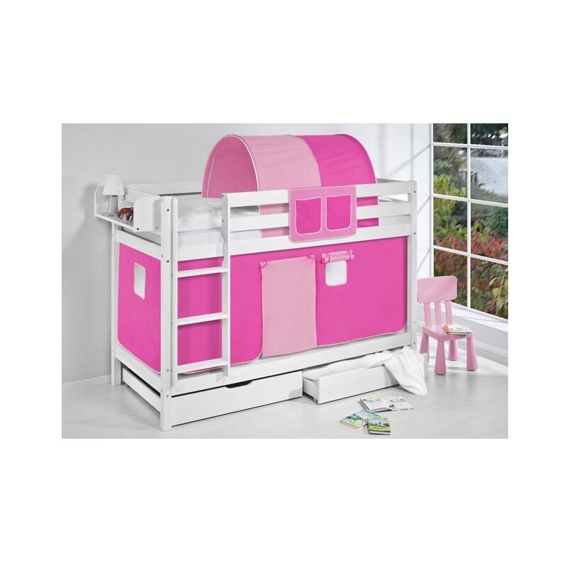 LITERA DE MADERA BLUEBELL - Blanco - 90 x 190 - Sin cama supletoria - Sin cajones - Rosa-pink - Blanco
LITERA DE MADERA BLUEBELL - Blanco - 90 x 190 - Sin cama supletoria - Sin cajones - Rosa-pink - Blanco