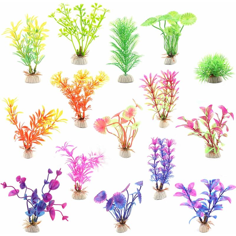 Litzee - 10 piezas de decoración de plantas de acuario, plantas de plástico, plantas ornamentales de acuario artificiales para acuario, plantas
Litzee - 10 piezas de decoración de plantas de acuario, plantas de plástico, plantas ornamentales de acuario artificiales para acuario, plantas