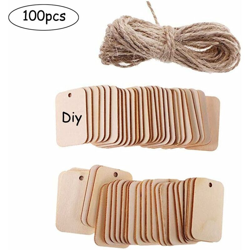 Litzee - 100pcs Etiquetas de madera Etiquetas Etiquetas de regalo Etiquetas con cordón de arpillera, Etiquetas de madera Etiquetas de regalo Tarjetas
Litzee - 100pcs Etiquetas de madera Etiquetas Etiquetas de regalo Etiquetas con cordón de arpillera, Etiquetas de madera Etiquetas de regalo Tarjetas