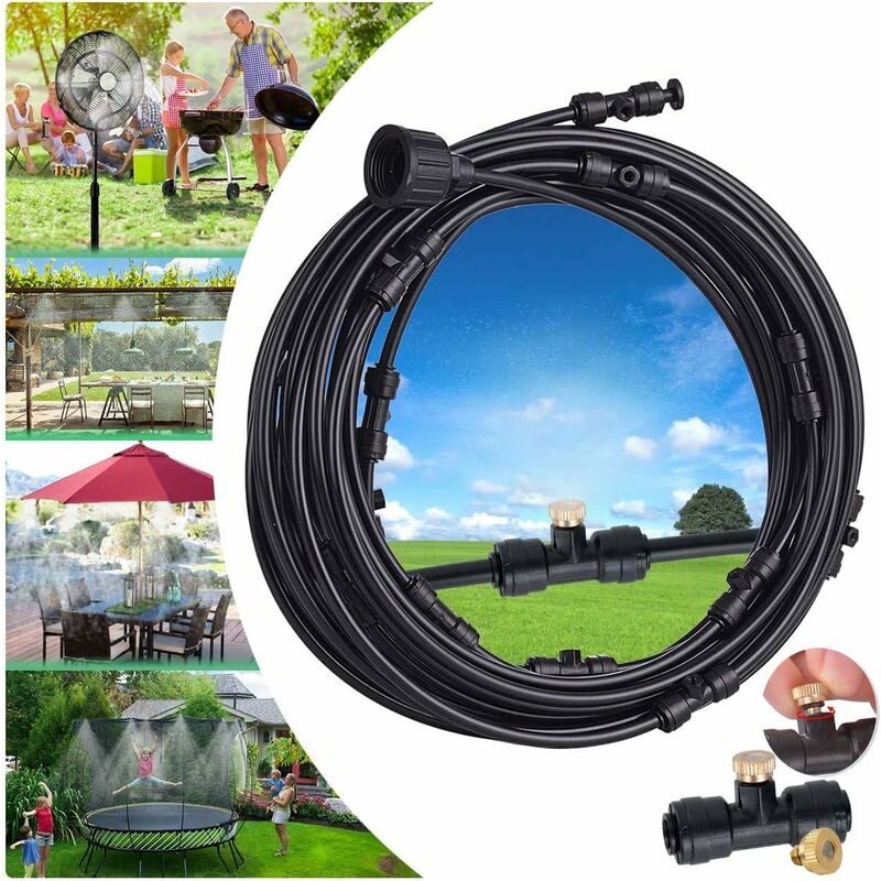 12M pulverizador de niebla para terraza, sistema de nebulización Ideal para sistema de riego para sombrilla, cenador, invernadero, jardín, piscina,
12M pulverizador de niebla para terraza, sistema de nebulización Ideal para sistema de riego para sombrilla, cenador, invernadero, jardín, piscina,