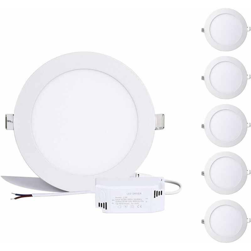 12W Panel LED redondo regulable, foco LED Empotrado en blanco cálido 3000k Empotrable en el techo Downlight, Extremadamente plano, controlador
12W Panel LED redondo regulable, foco LED Empotrado en blanco cálido 3000k Empotrable en el techo Downlight, Extremadamente plano, controlador