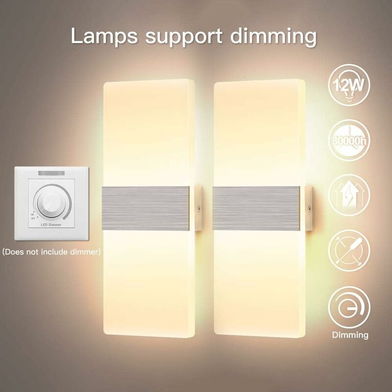 2 * 12W Lámpara de pared para interiores Lámpara de pared de acrílico LED Lámpara de pared de decoración de diseño moderno para sala de estar
2 * 12W Lámpara de pared para interiores Lámpara de pared de acrílico LED Lámpara de pared de decoración de diseño moderno para sala de estar