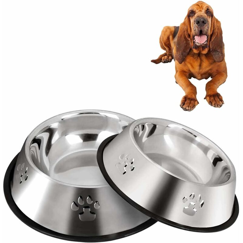 2 cuencos para perros fabricados en acero inoxidable con base de goma antideslizante, cuenco grande para mascotas y cuenco de agua (base: 30 cm. Boca
2 cuencos para perros fabricados en acero inoxidable con base de goma antideslizante, cuenco grande para mascotas y cuenco de agua (base: 30 cm. Boca