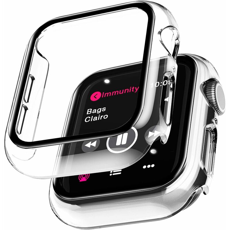 Litzee - 2 piezas Apple Watch 40 mm Serie 6 5 4 Se Estuche - Estuche protector transparente HD de vidrio templado integrado para iWatch Series 6 5 4
Litzee - 2 piezas Apple Watch 40 mm Serie 6 5 4 Se Estuche - Estuche protector transparente HD de vidrio templado integrado para iWatch Series 6 5 4