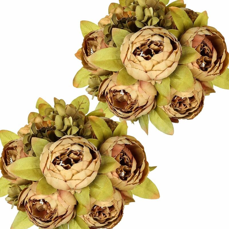 2 piezas de ramo de flores de seda de peonía artificial para decoración de fiesta de jardín de casa de boda (café)
2 piezas de ramo de flores de seda de peonía artificial para decoración de fiesta de jardín de casa de boda (café)